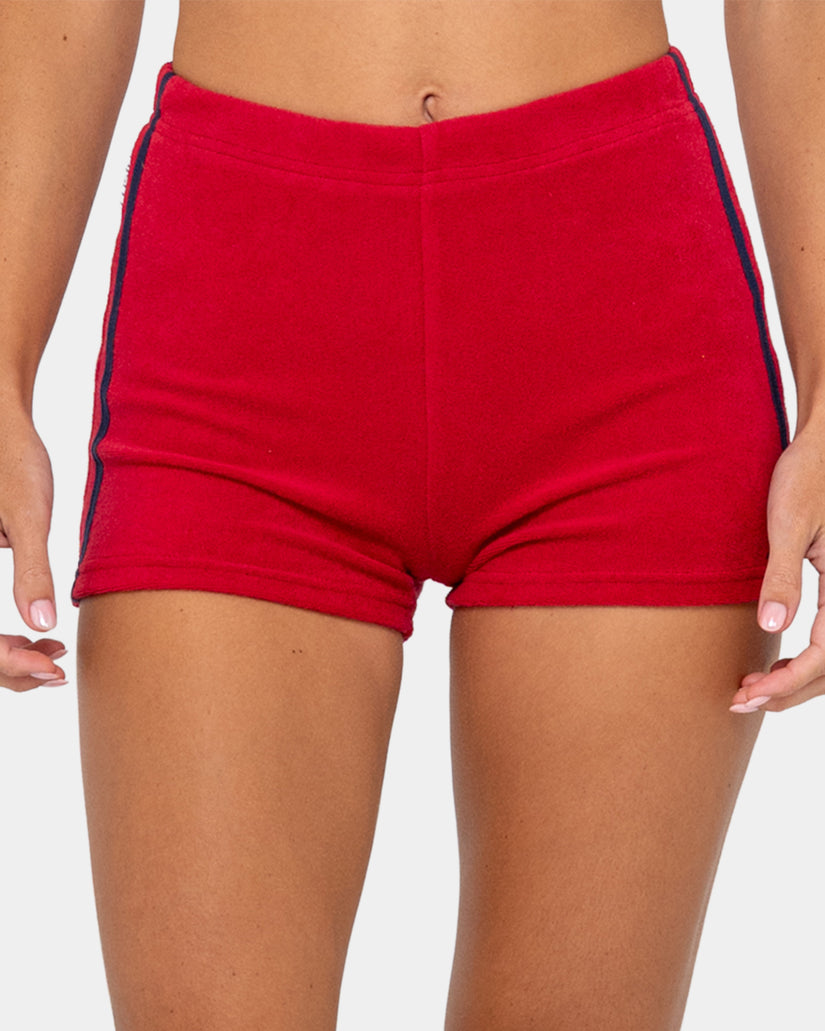 Womens Bodhi Towelling Booty Elastic Waist Shorts