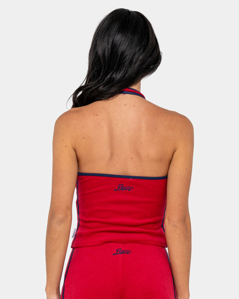 Womens Bodhi Toweling Halter Neck Tank Top