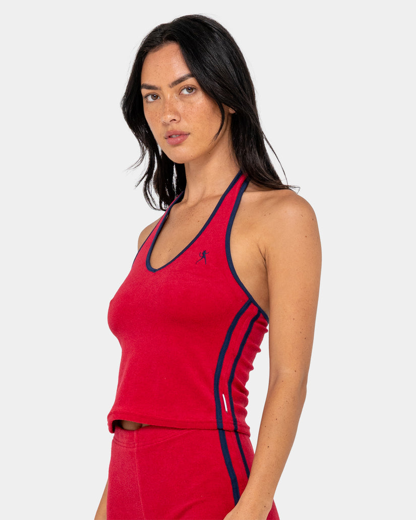 Womens Bodhi Toweling Halter Neck Tank Top