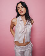 Womens Rhysand Stripe Crop Top