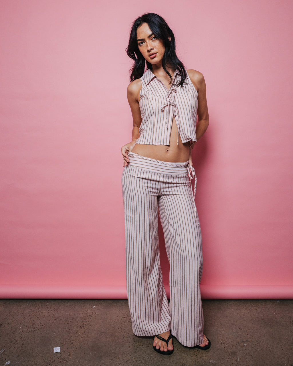 Womens Rhysand Stripe Crop Top