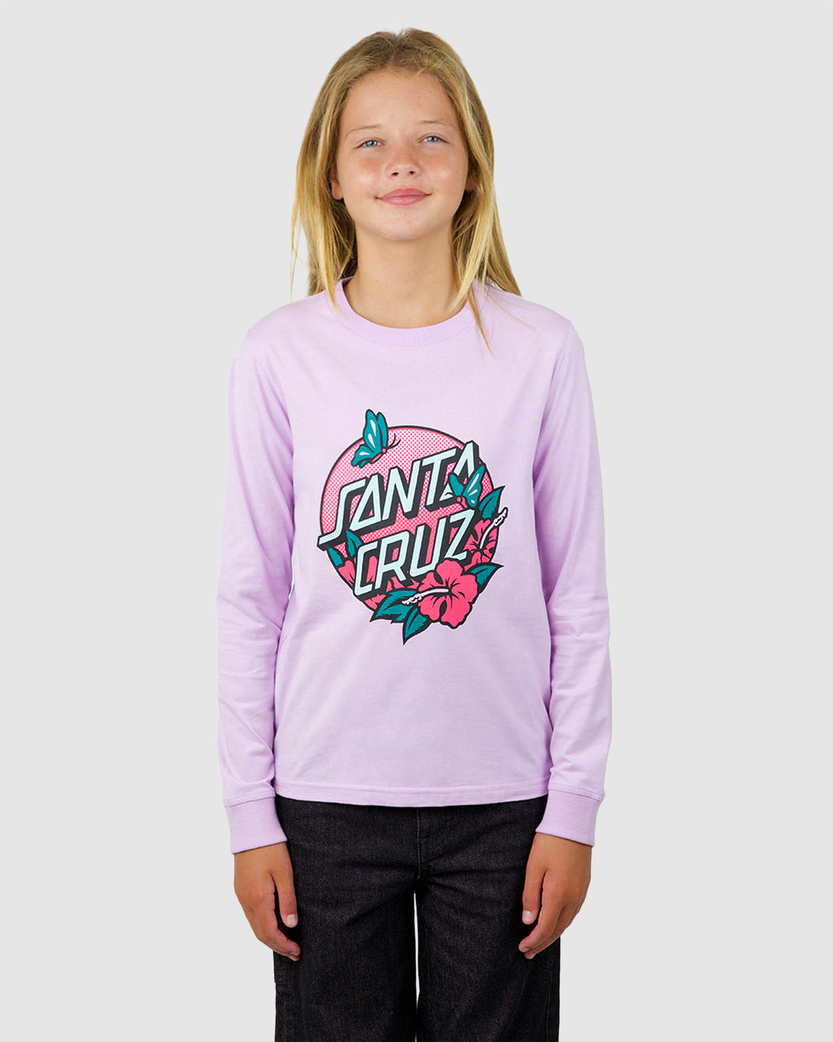 Girls 8-16 Take Flight Dot Front Long Sleeve T-Shirt
