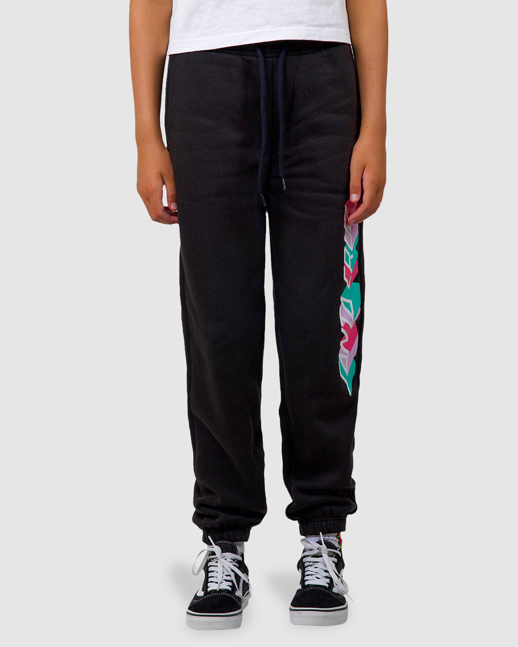 Girls 8-16 Strip Block Track Pants