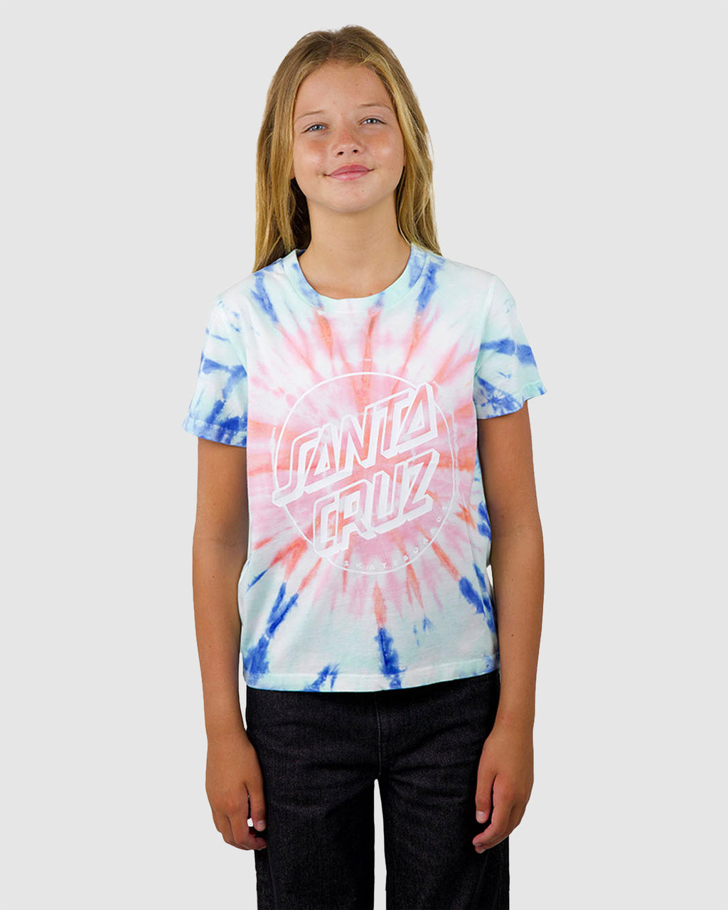 Girls 8-16 Opus Dot Front Tie Dye T-Shirt