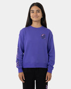 Girls 8-16 Seeing Moon Dot Chest Crew Neck