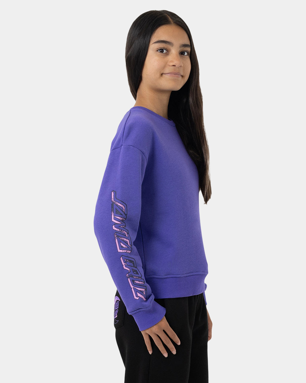Girls 8-16 Seeing Moon Dot Chest Crew Neck