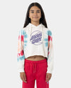 Girls 8-16 Moon Dot Outline Front Pullover Hoodie