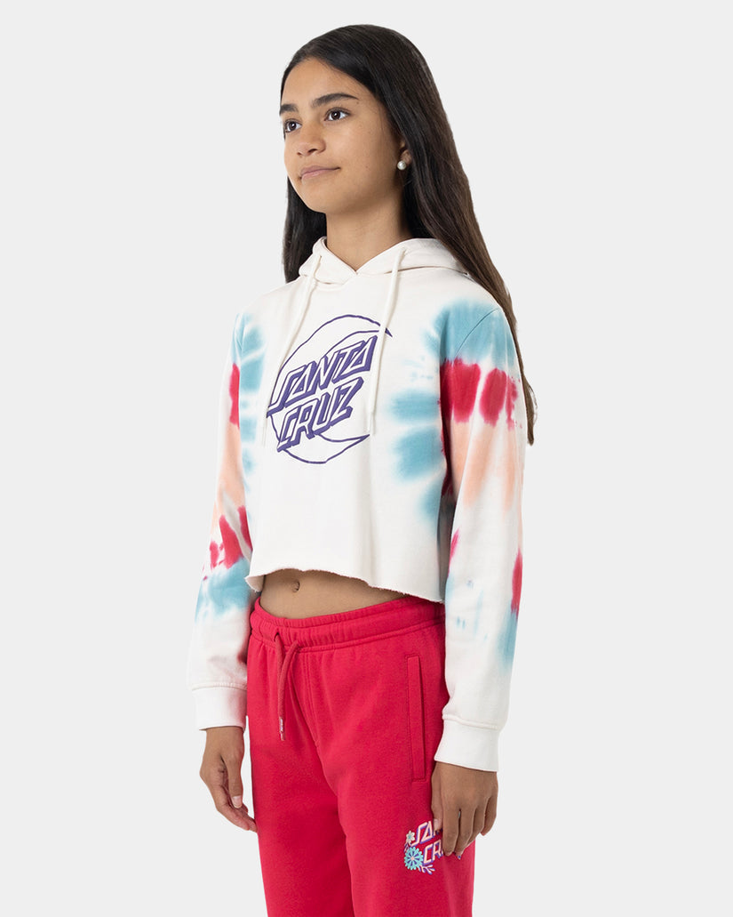 Girls 8-16 Moon Dot Outline Front Pullover Hoodie