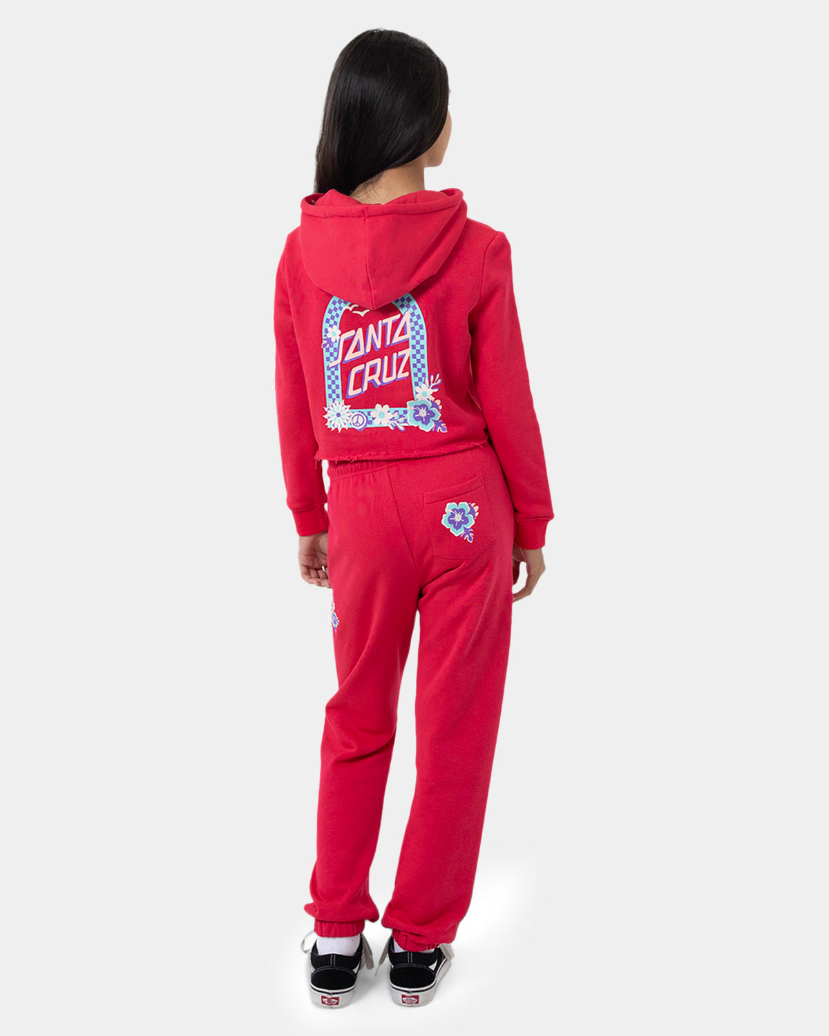 Girls 8-16 Free Spirit Floral Chest Pullover Hoodie