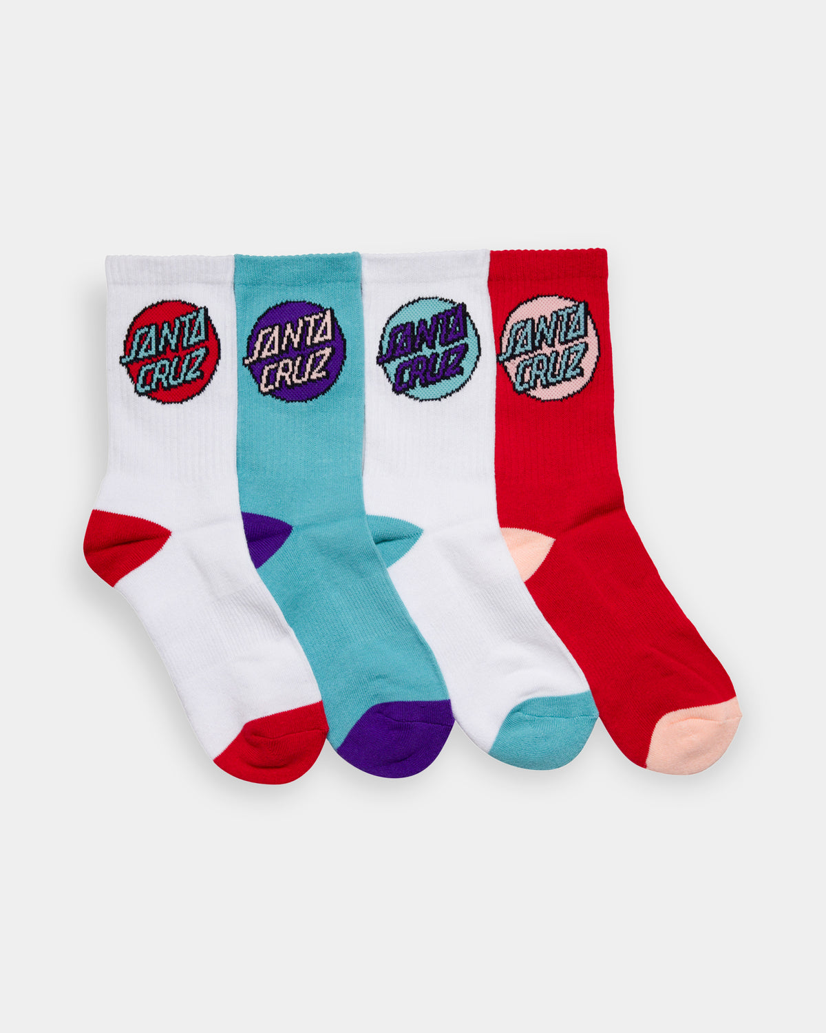 Girls 8-16 Other Dot 4 Pack Crew Socks