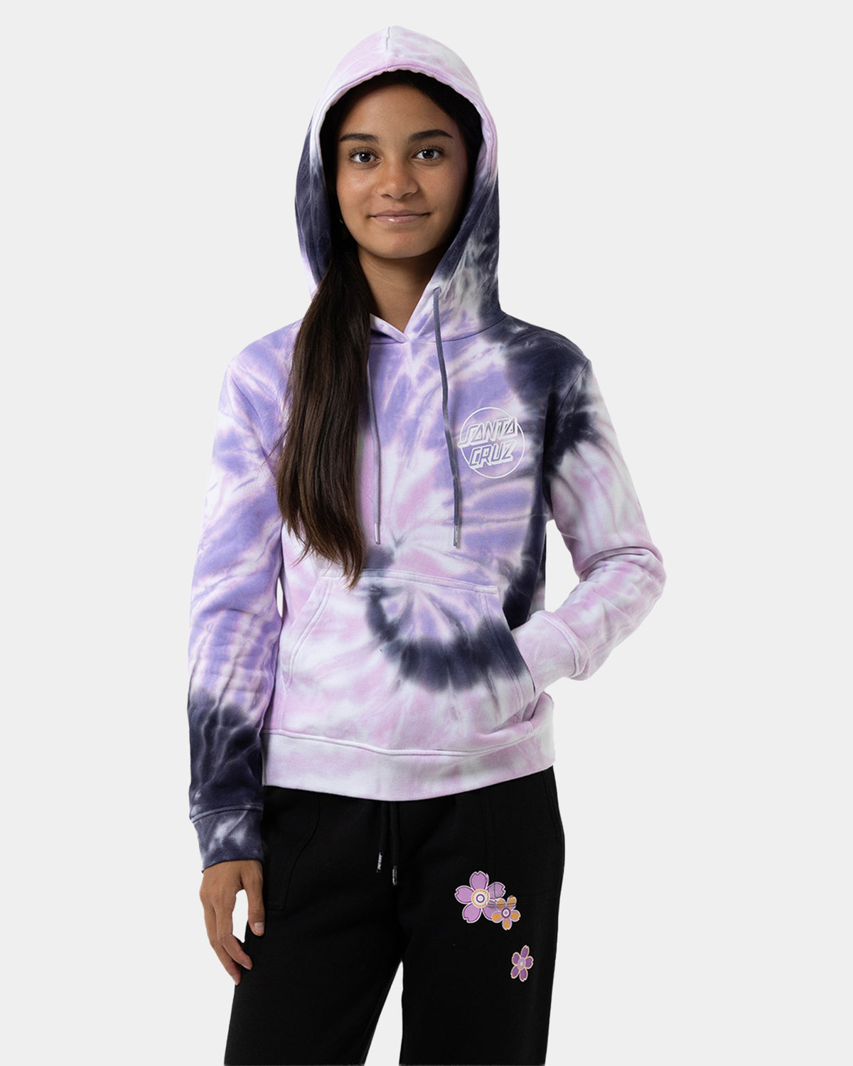 Girls 8-16 Opus Dot Chest Pullover Hoodie