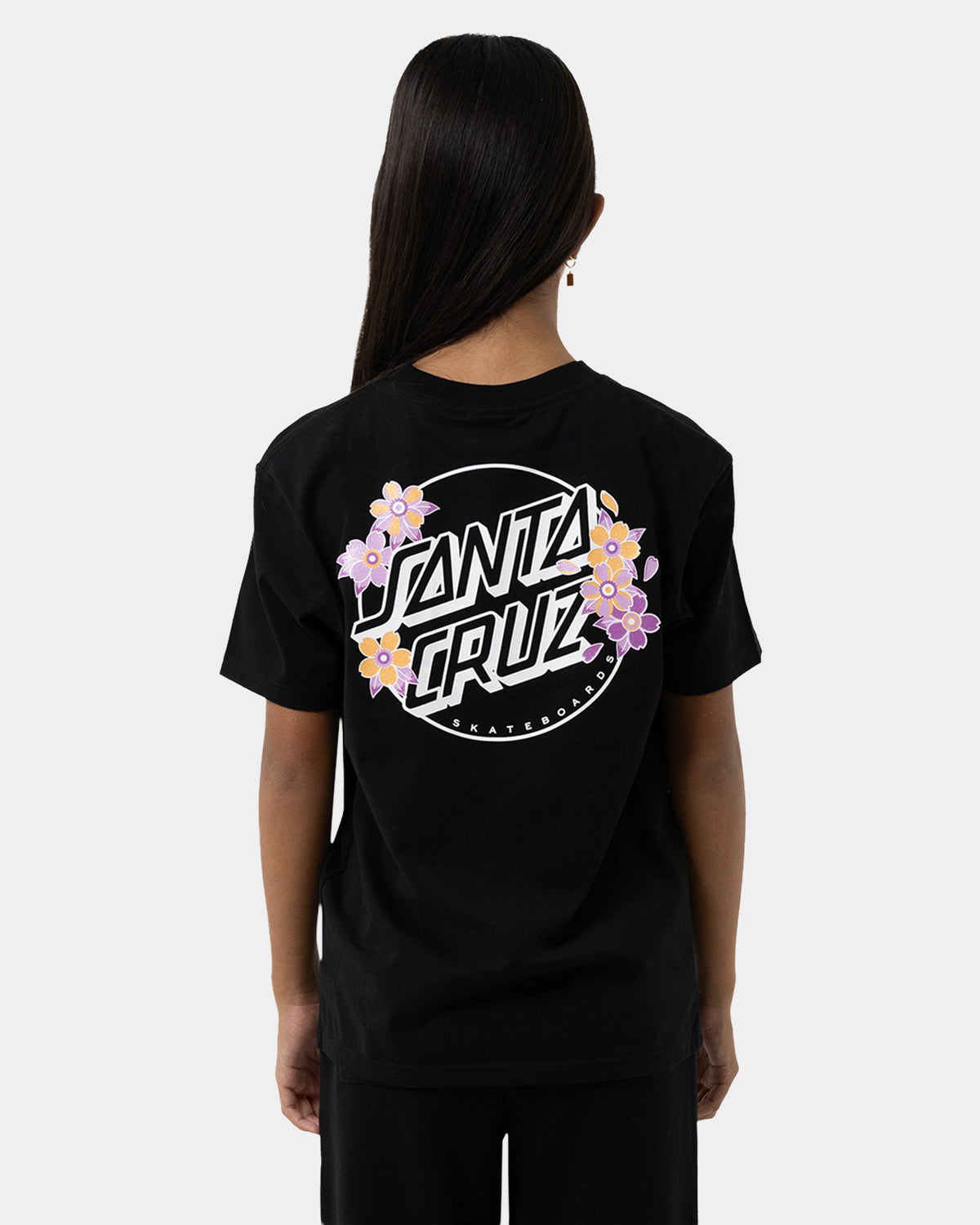Girls 8-16 Os Blooming Stack Dot Chest T-Shirt