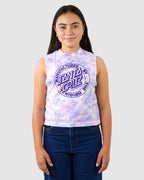 Girls 8-16 Mfg Dot Mono Front Muscle Tank