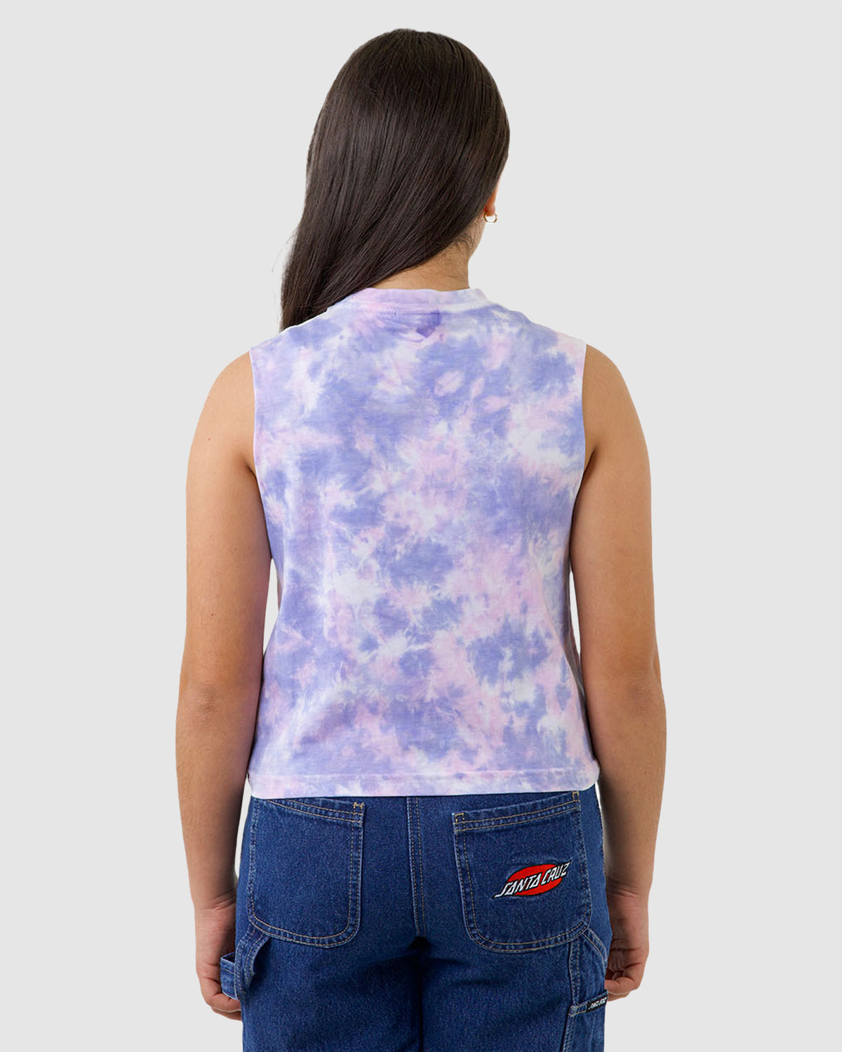Girls 8-16 Mfg Dot Mono Front Muscle Tank