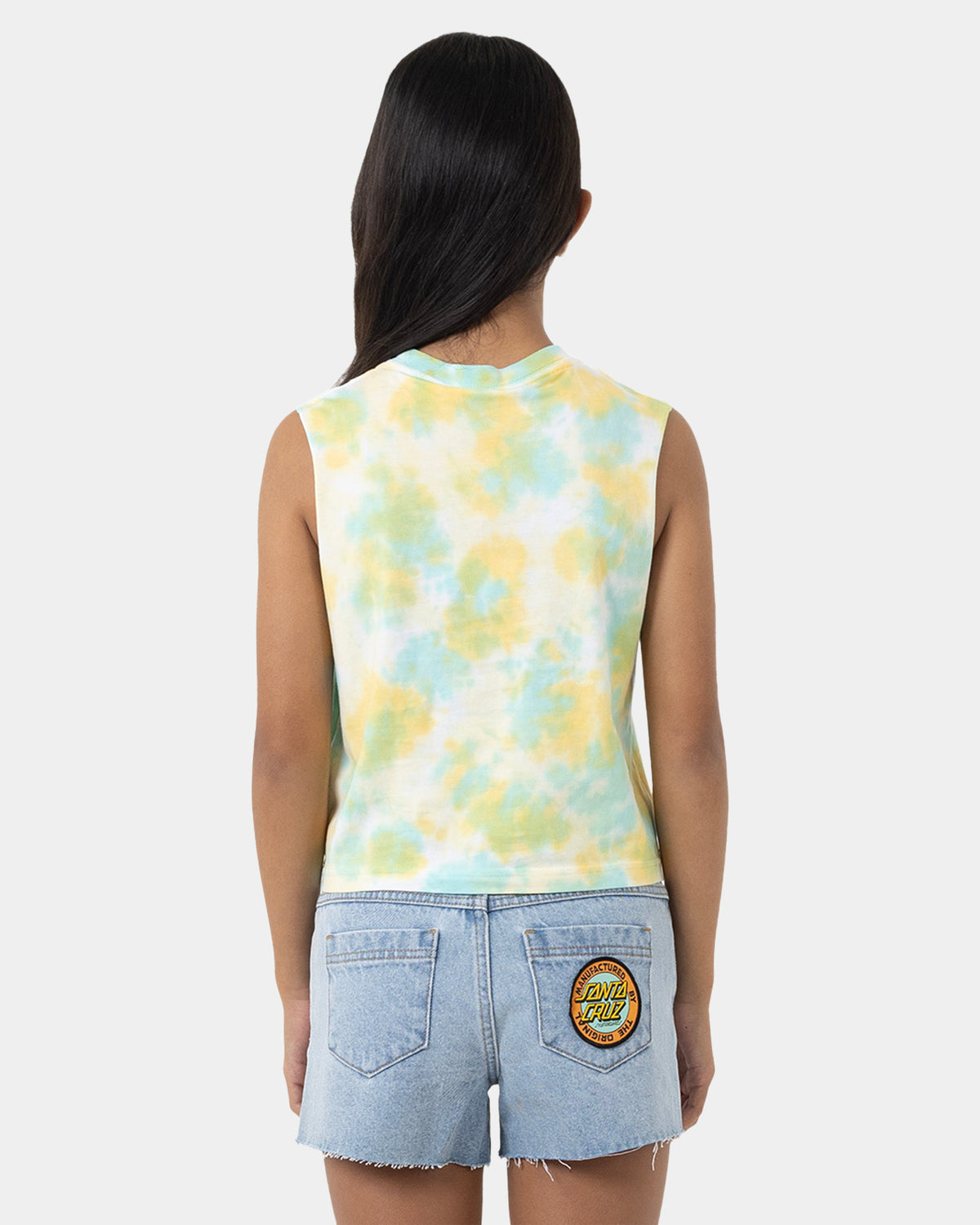 Girls 8-16 Mfg Dot Mono Front Muscle Top