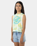 Girls 8-16 Mfg Dot Mono Front Muscle Top