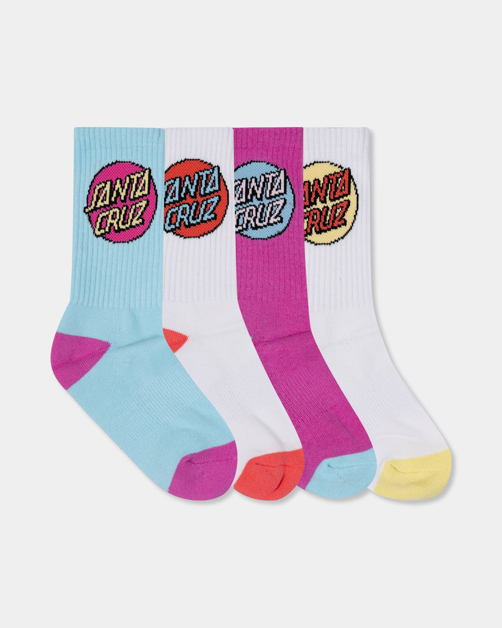 Girls Other Dow 4 Pack Crew Socks