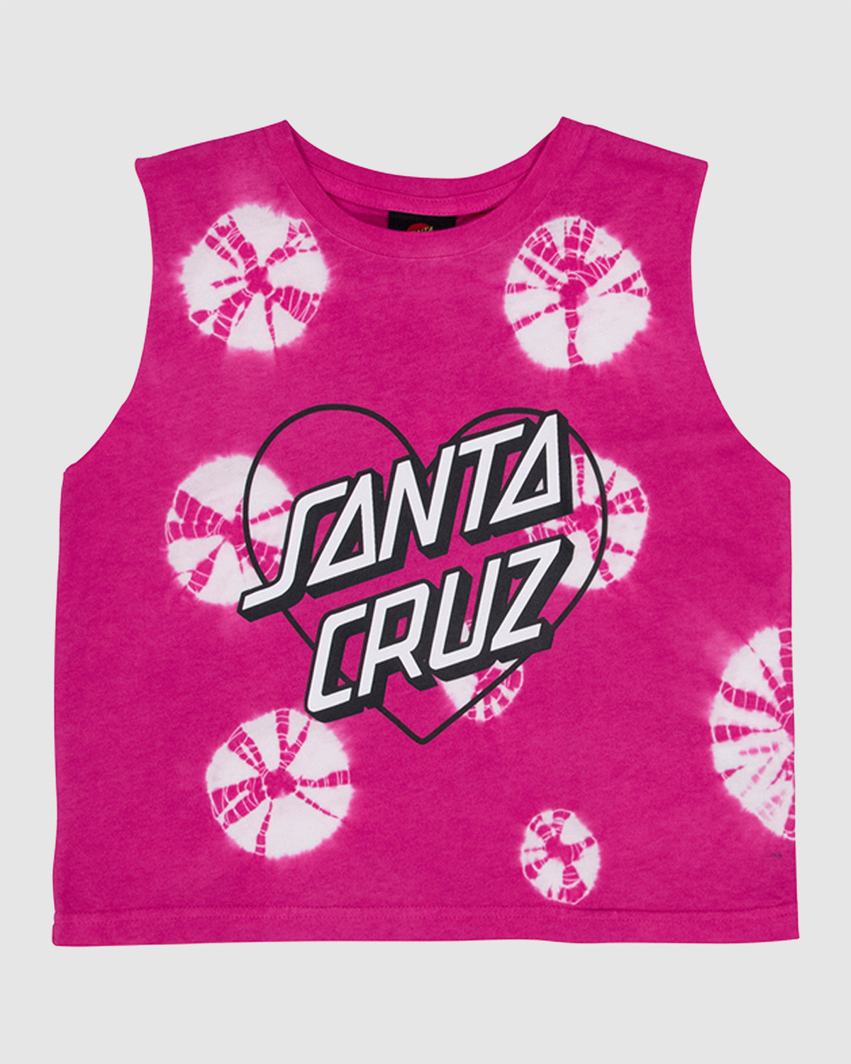 Girls Gradient Heart Dot Tie Dye Tank Top