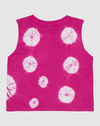 Girls Gradient Heart Dot Tie Dye Tank Top