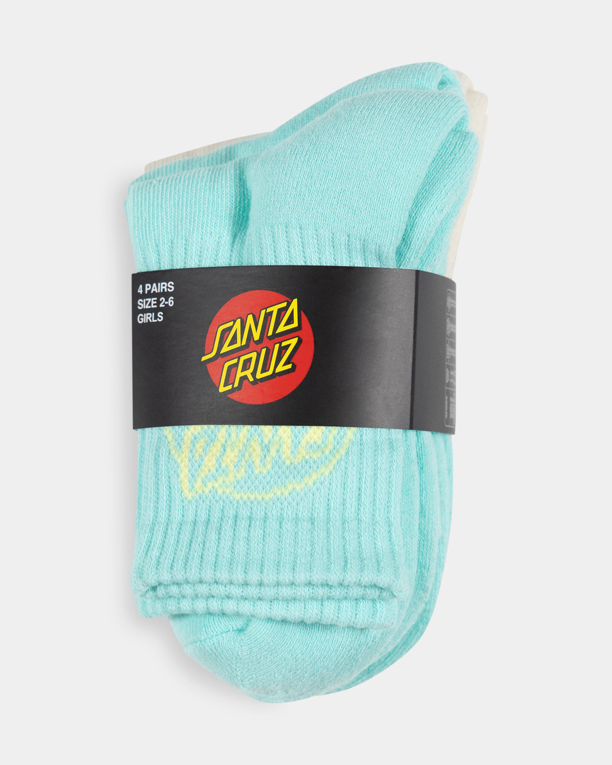 Girls 8-16 Oval Dot Mid 4 Pack Crew Socks