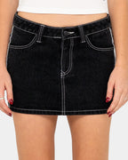 Womens Flip Mommy Low Rise Denim Skirt