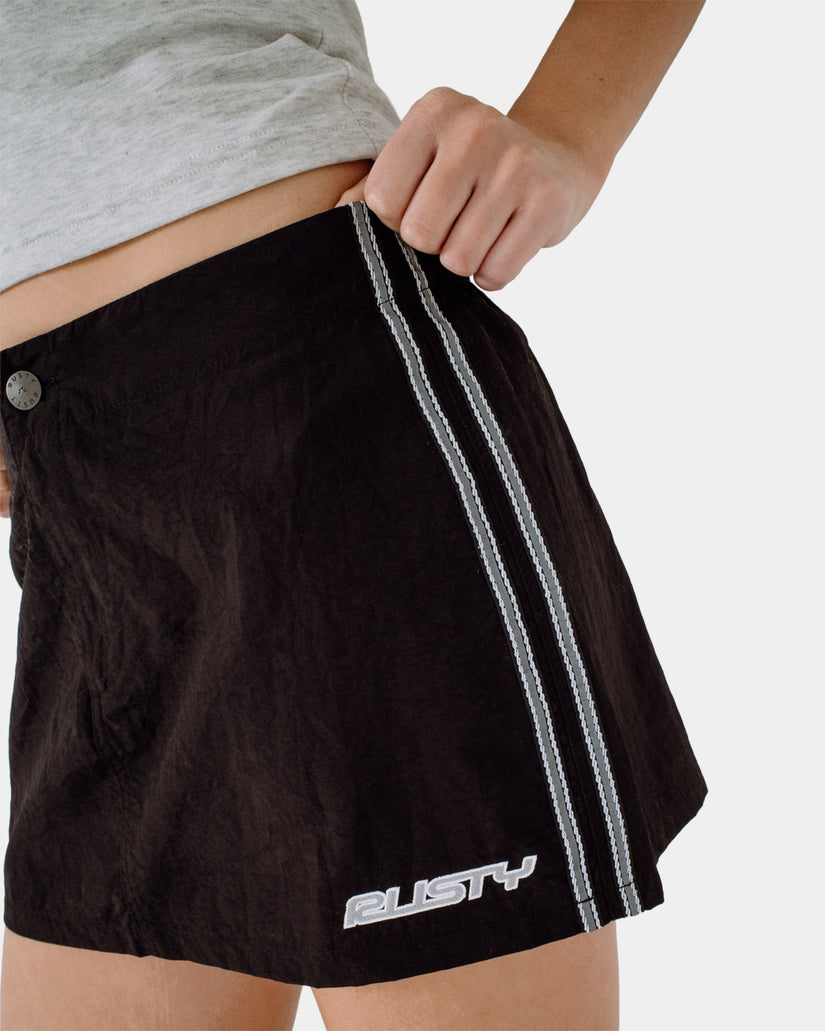 Womens Lombardi Nylon Mini Skirt