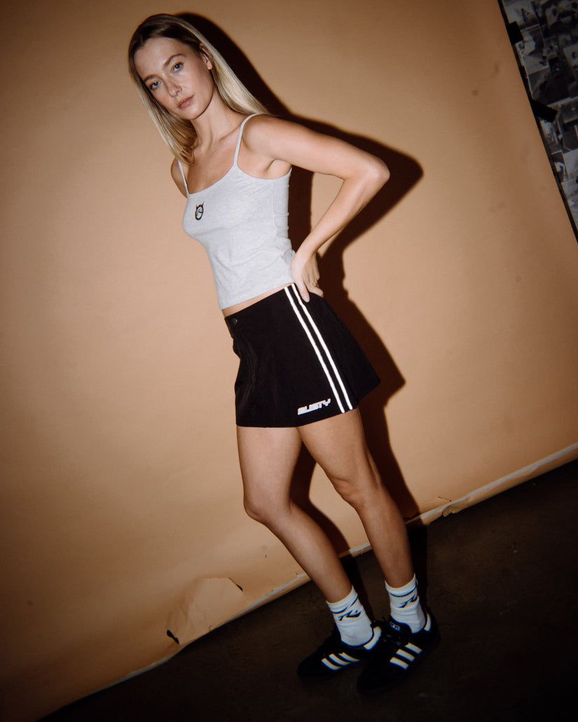 Womens Lombardi Nylon Mini Skirt