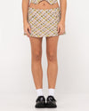 PERCY PLAID LOW RISE MINI SKIR