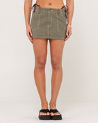 Womens Dirtbag Cargo Low Rise Mini Skirt