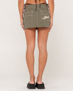 Womens Dirtbag Cargo Low Rise Mini Skirt