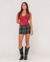 Womens Plaidnani Low Rise Mini Skirt