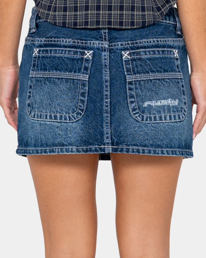 Womens Flip Mommy DIY Low Rise Denim Skirt