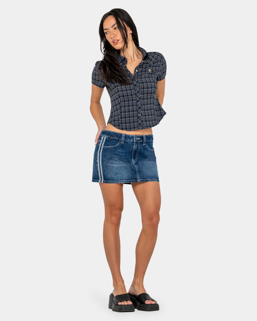 Womens Flip Mommy DIY Low Rise Denim Skirt