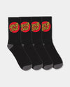 Mens Classic Dot 4 Pack Crew Socks