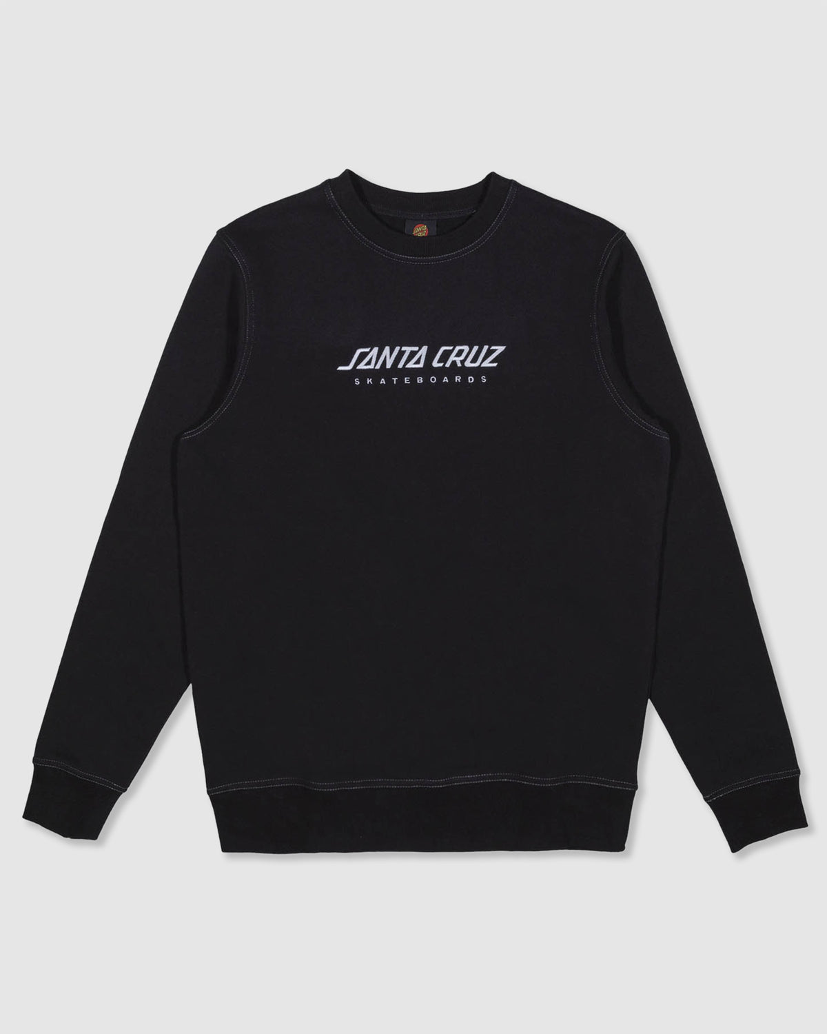 Mens Solid Strip Front Crew Neck