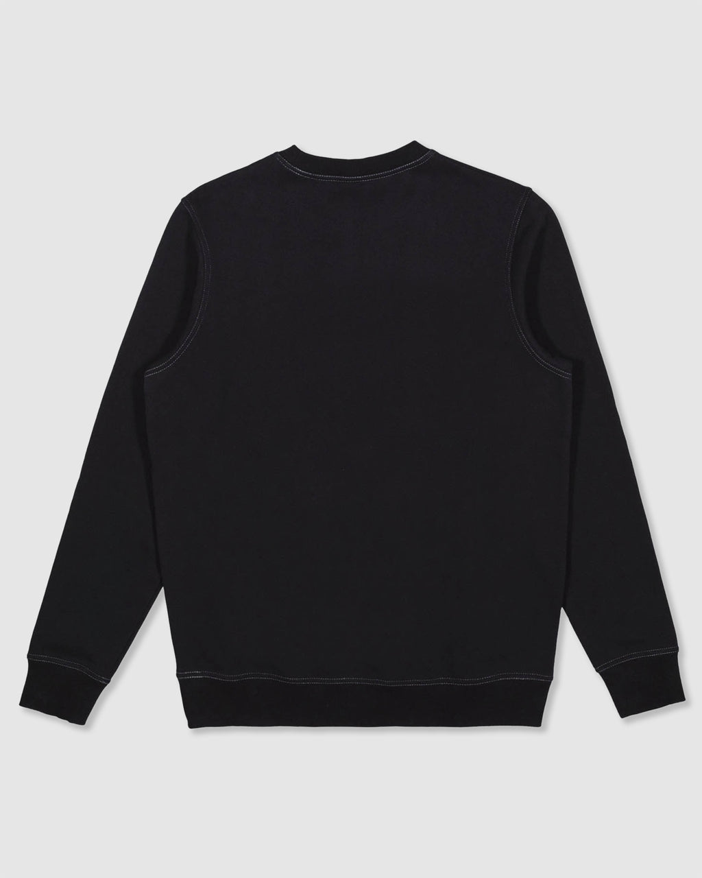Mens Solid Strip Front Crew Neck