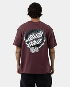 Mens Dice Flame Dot Strip Front T-Shirt