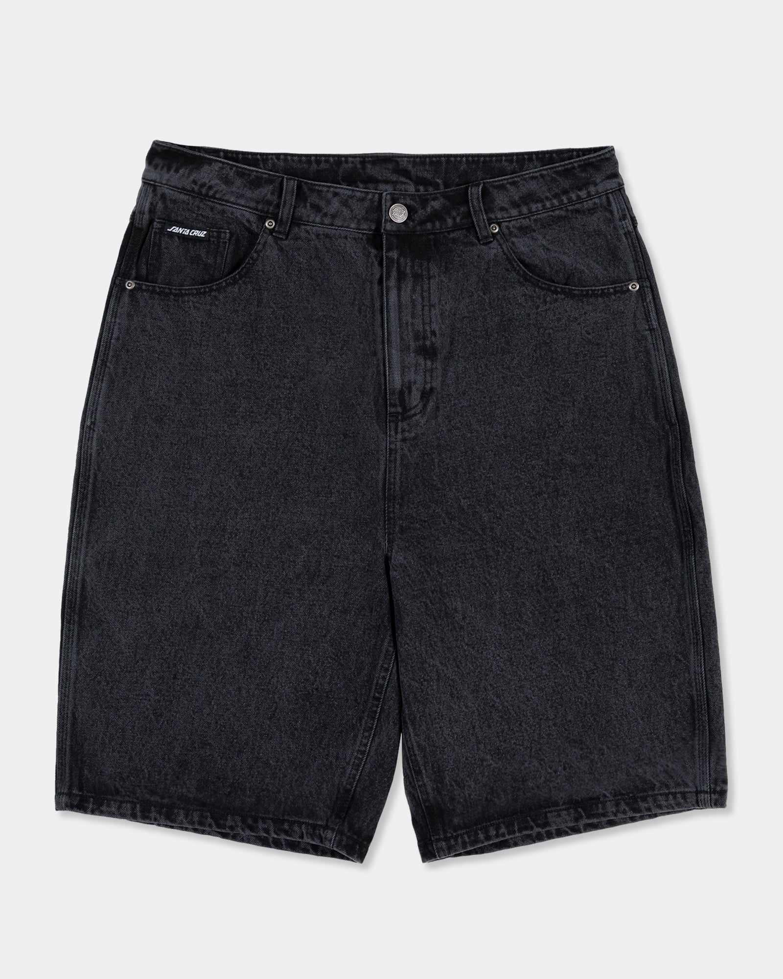 Mens Flaming Dice Dot Denim Shorts