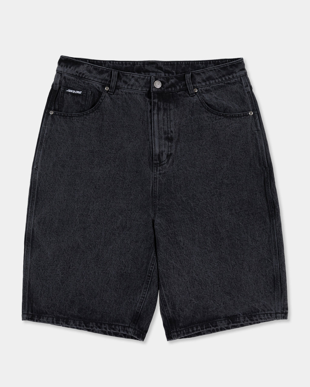 Mens Flaming Dice Dot Denim Shorts