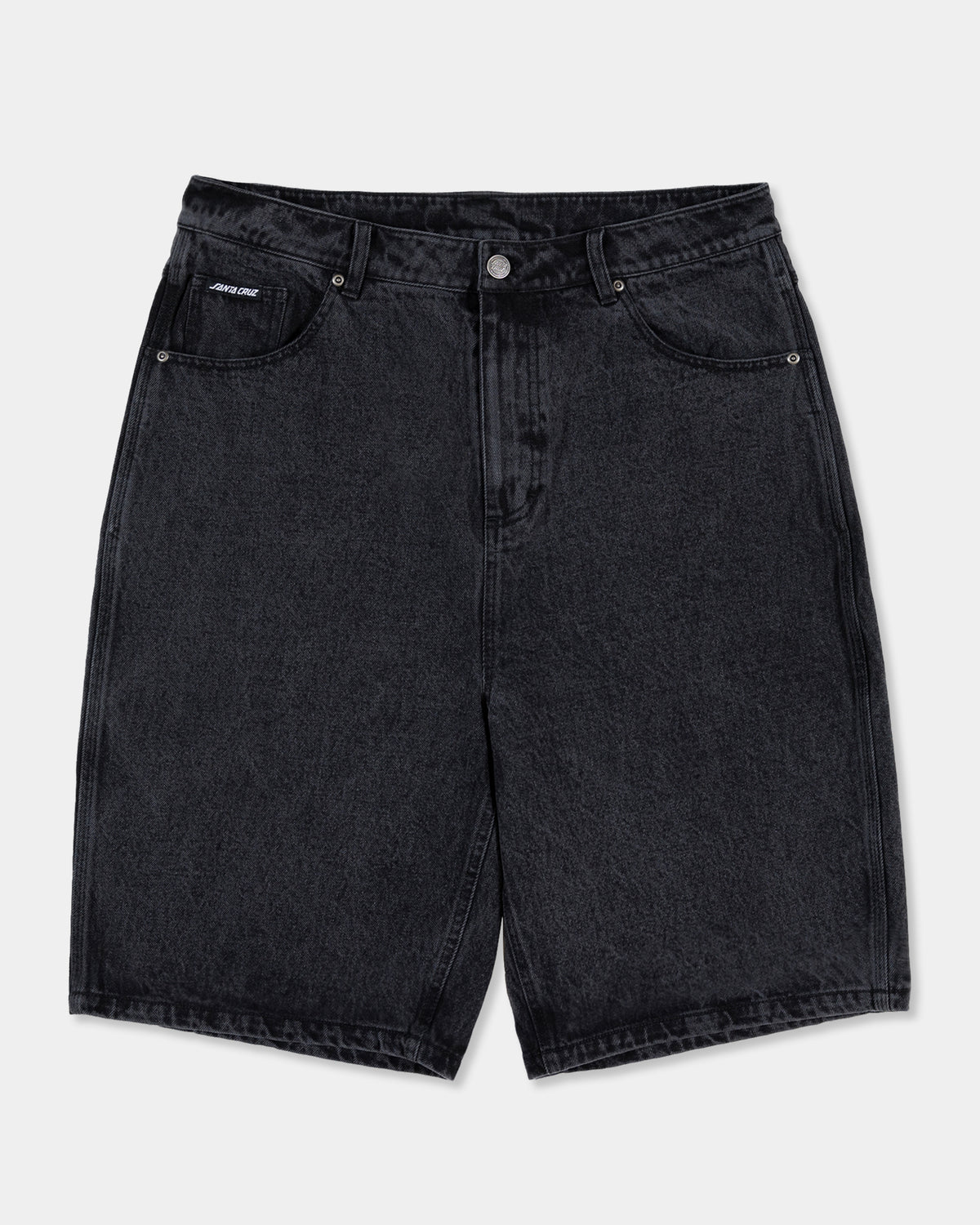 Mens Flaming Dice Dot Denim Shorts