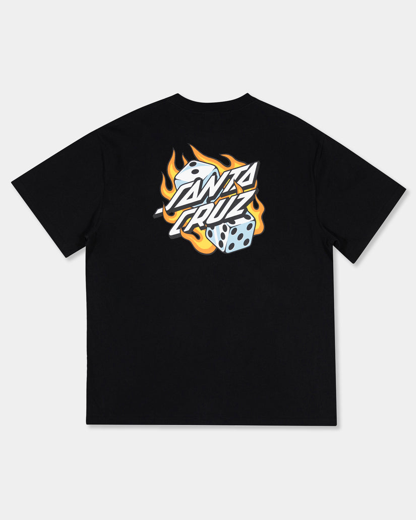 Mens Flaming DIce Dot Flash T-Shirt