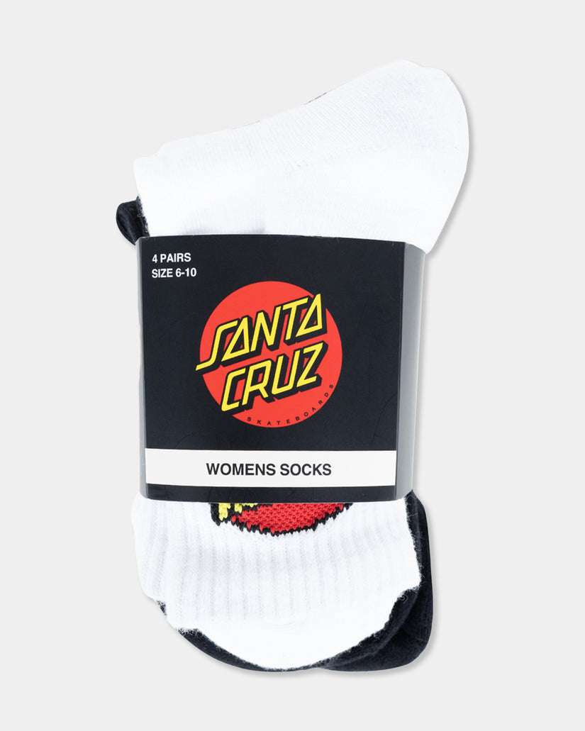 Womens Classic Dot 4 Pack Ankle Socks