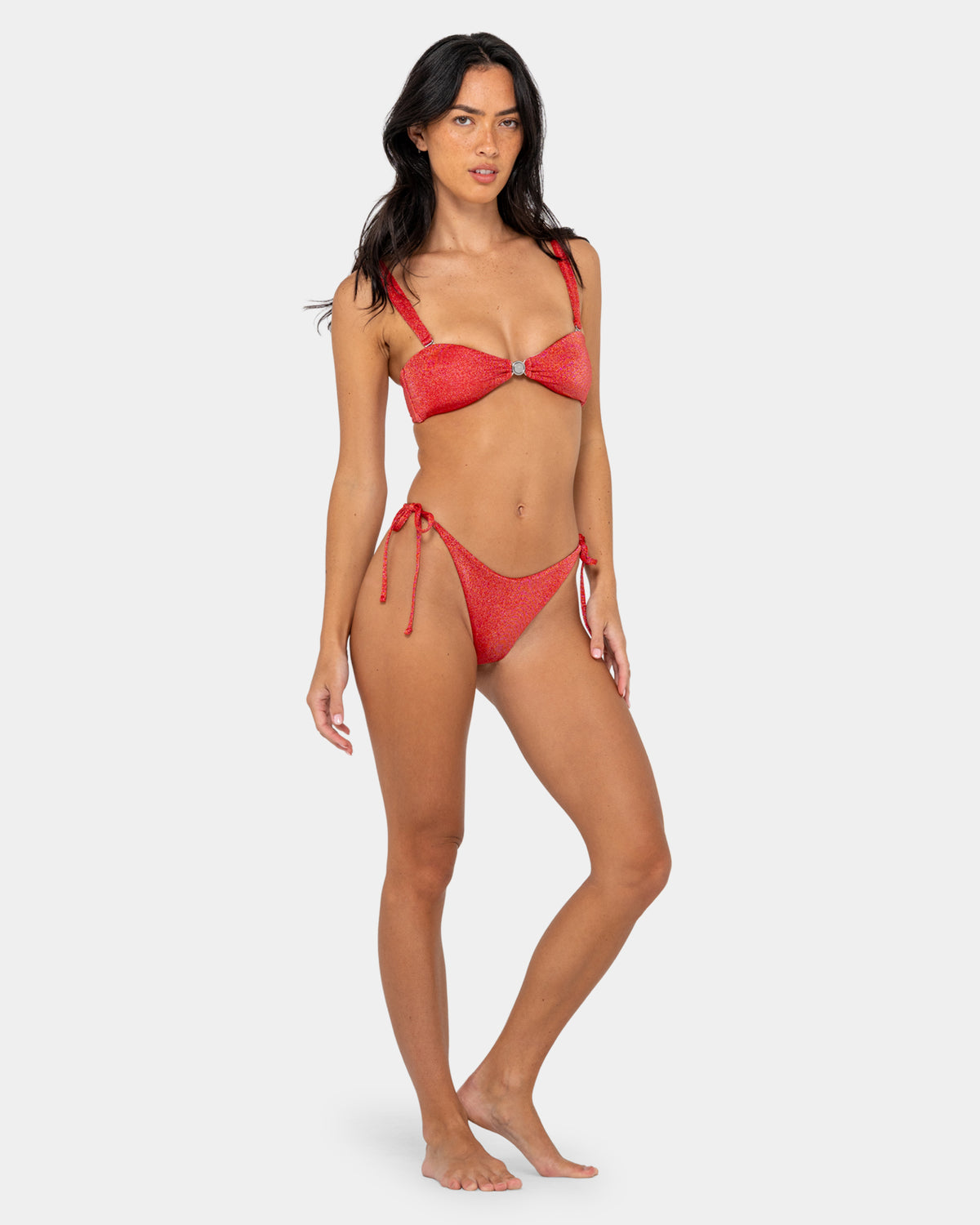 Womens Shimmy Brazilian Ties Bikini Bottom