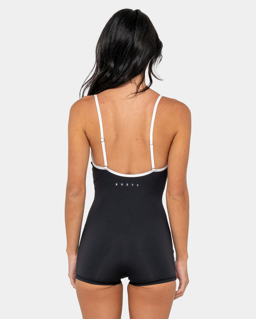 Womens Essentials Contrast Romper One Piece