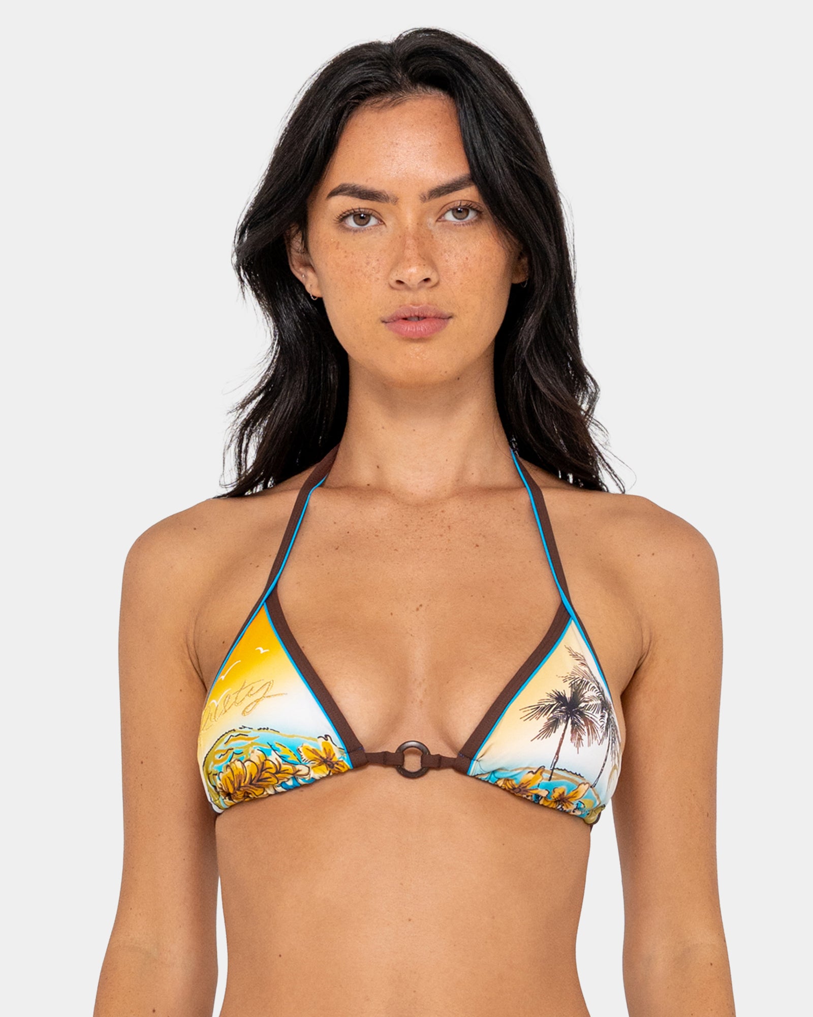 Womens La Cabana Contrast Tri Bikini Top Womens La Cabana Contrast Tri Bikini Top