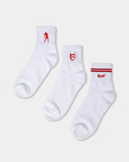 Womens Fancy Day 3 Pack Crew Socks