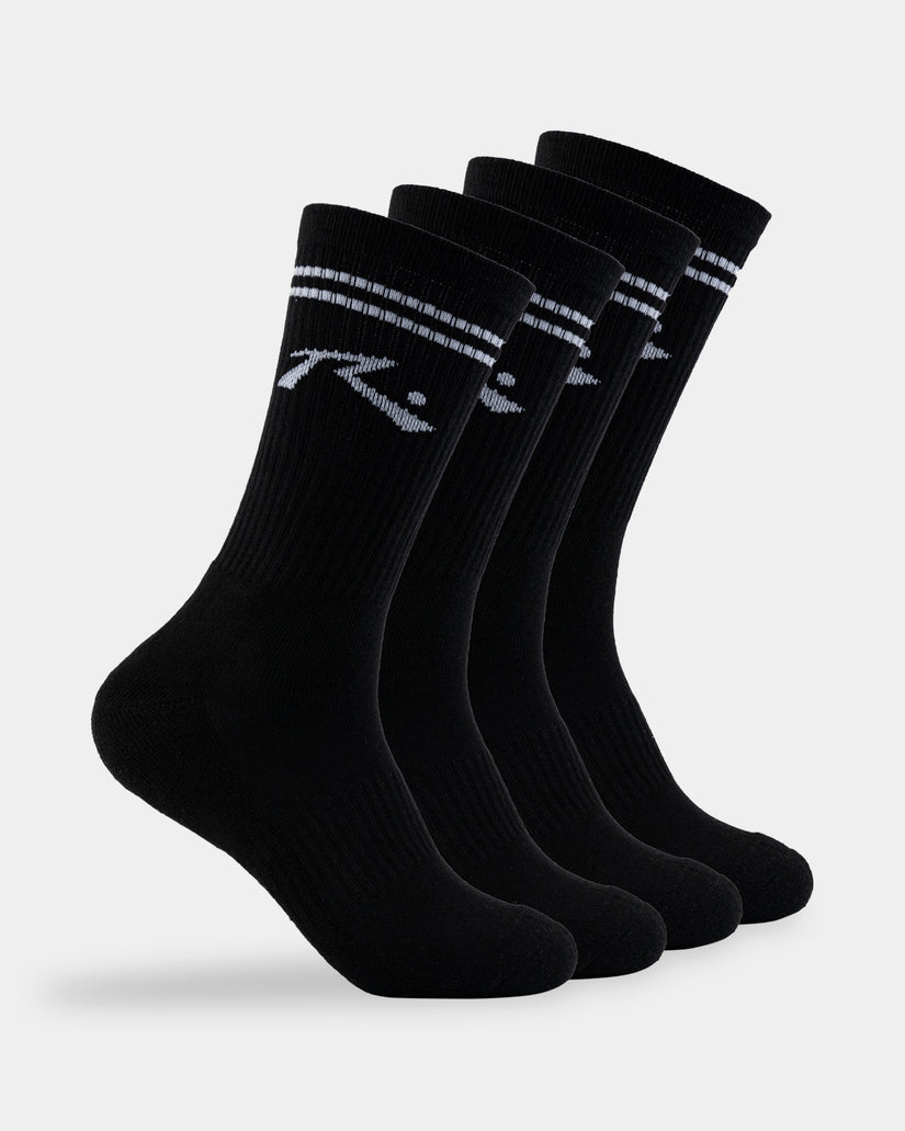 Mens Comp Mid Calf  4 Pack Crew Socks