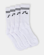 Mens Comp Mid Calf  4 Pack Crew Socks