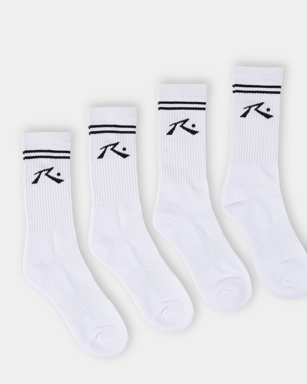 Mens Comp Mid Calf  4 Pack Crew Socks