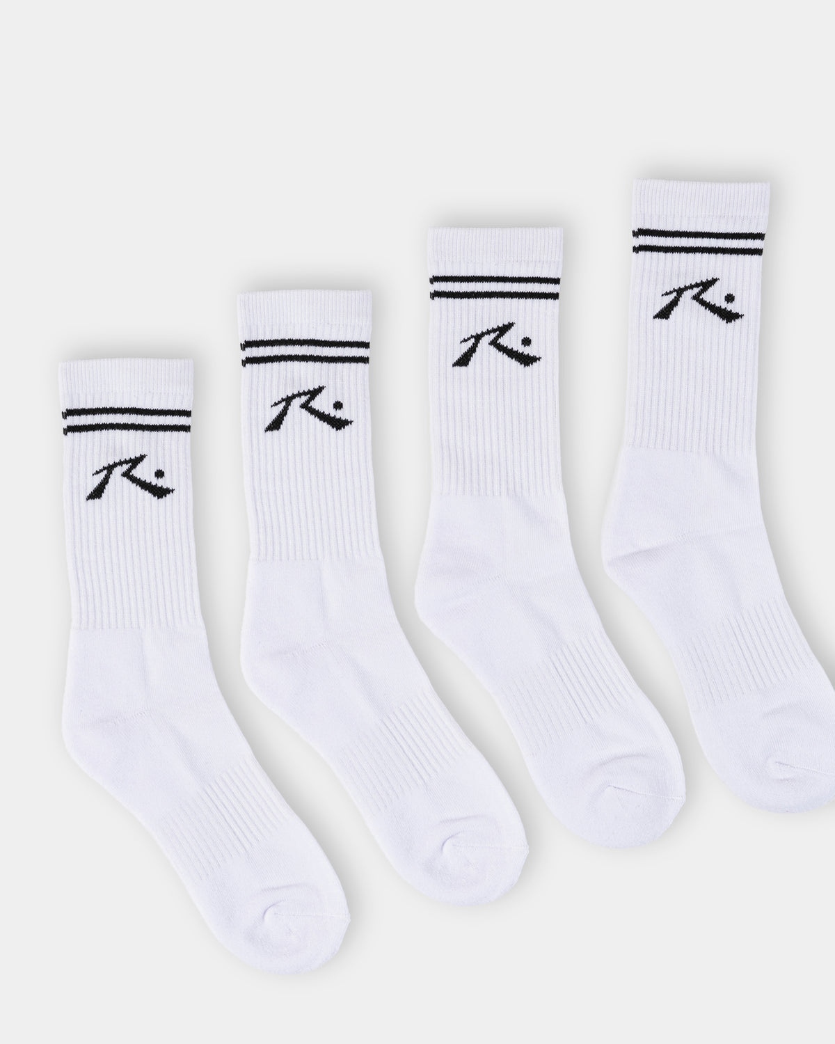 Mens Comp Mid Calf  4 Pack Crew Socks